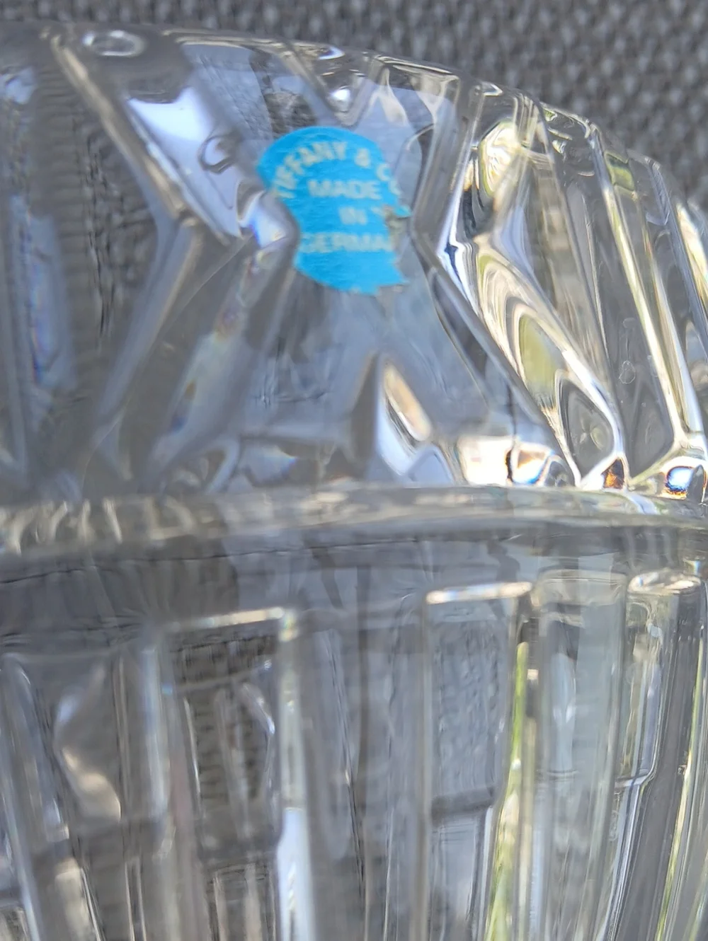 Original Tiffany.Clear Crystal Glass Serving Bowl - Home Dining.Made In GERMANY.